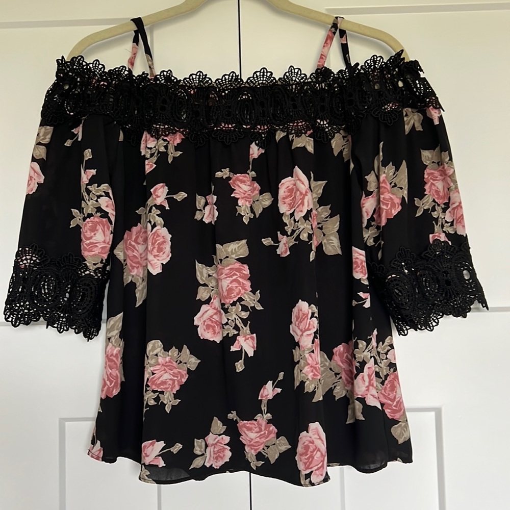 Floral off the shoulder blouse